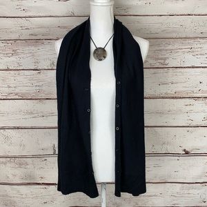 Button up scarf black